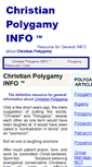 Mobile Screenshot of christianpolygamy.info
